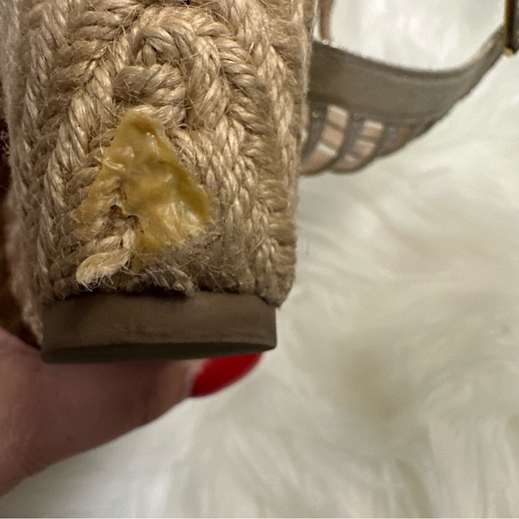 Steve Madden Garden Espadrille Platform Wedge Strappy Rhinestone Sandals Sz 8.5 - Picture 16 of 16